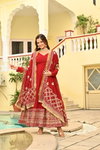 KA 1207 Faux Blooming With Embroidery Work Gown With Dupatta Wholesale Online